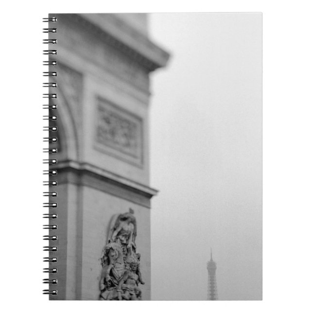 Europa, Frankrike, Paris. Arc de Triomphe och 2 Anteckningsbok Med Spiral (Framsidan)