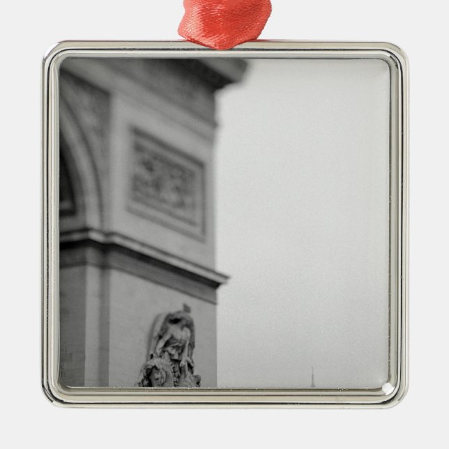 Europa, Frankrike, Paris. Arc de Triomphe och 2 Julgransprydnad Metall (Framsidan)