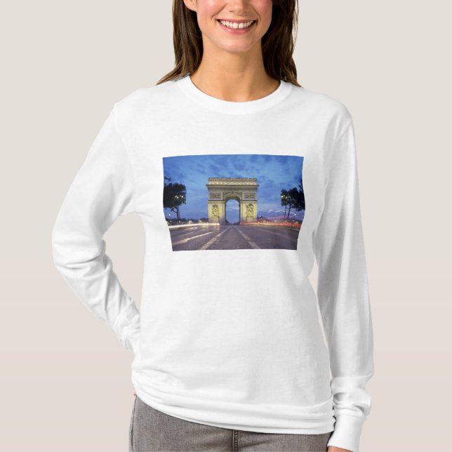 Europa, Frankrike, Paris. Arc de Triomphe T-shirt (Framsida)