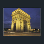 Europa, Frankrike, Paris. Arc de Triomphe Vykort<br><div class="desc">COPYRIGHT Walter Bibikow / SuperStock.com | EU09 WBI0358.jpg | Europa, Frankrike, Paris. Arc de Triomphe</div>