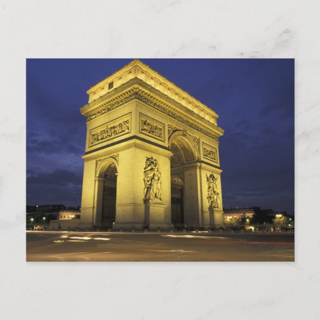 Europa, Frankrike, Paris. Arc de Triomphe Vykort (Framsida)