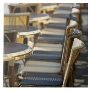 Europa, Frankrike, Paris, Beaubourg: Kaffebord / Kakelplatta