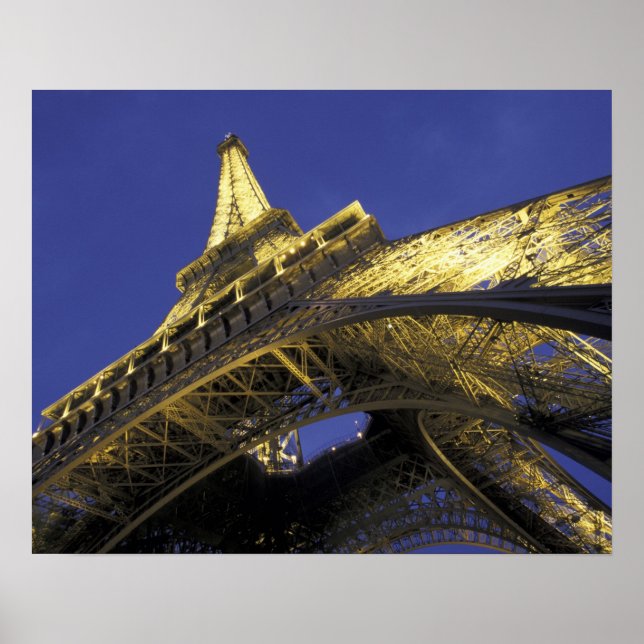 Europa, Frankrike, Paris, Eiffel Torn, kväll 2 Poster (Framsidan)