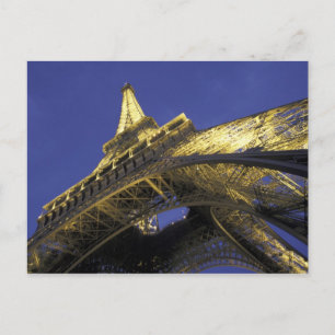Europa, Frankrike, Paris, Eiffeltornet, kväll 2 Vykort