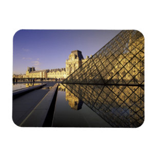 Europa, Frankrike, Paris. Louvren och glas Magnet