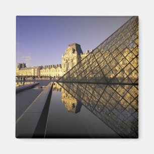 Europa, Frankrike, Paris. Louvren och glas Magnet