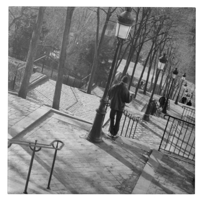 Europa, Frankrike, Paris, Montmartre: Morgon på Kakelplatta (Framsidan)
