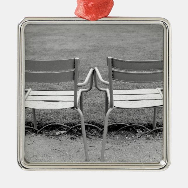 Europa, Frankrike, Paris. Ordförande, Jardin du 2 Julgransprydnad Metall (Framsidan)