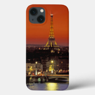 Europa, Frankrike, Paris. Solnedgångsutsikt över E