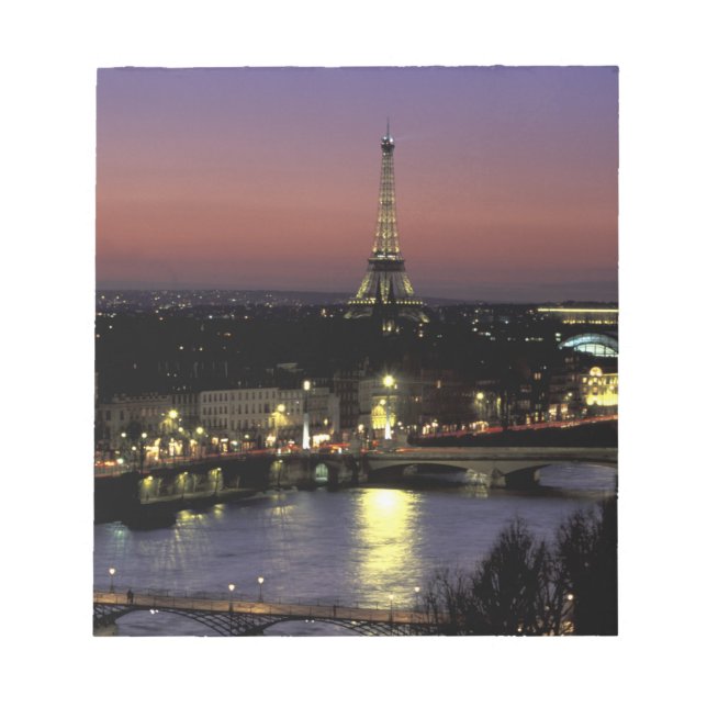Europa, Frankrike, Paris, Solnedgångsutsikt över E Anteckningsblock (Framsida)