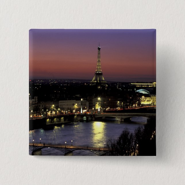 Europa, Frankrike, Paris, Solnedgångsutsikt över E Knapp (Framsida)