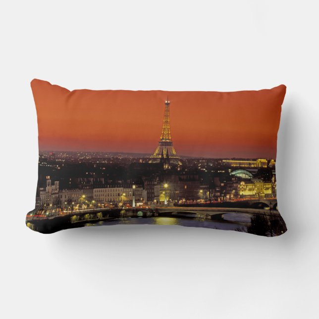 Europa, Frankrike, Paris. Solnedgångsutsikt över E Lumbarkudde (Framsida)