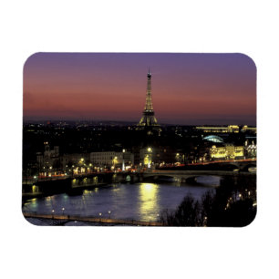 Europa, Frankrike, Paris, Solnedgångsutsikt över E Magnet