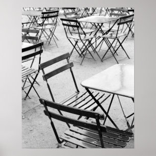 Europa, Frankrike, Paris. Stolar, Jardin du 3 Poster