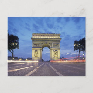 Europa, Frankrike, Paris. Triumfbågen sedd Vykort