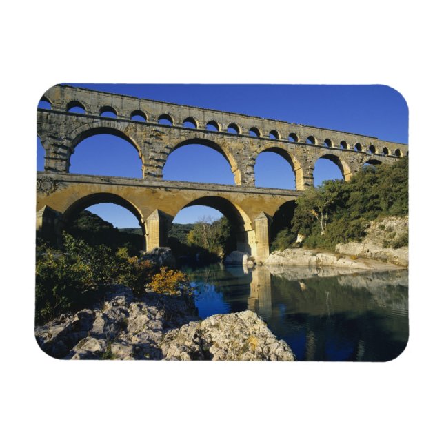 Europa, Frankrike, Pont du Gard. Pont du Gard, Magnet (Horisontell)