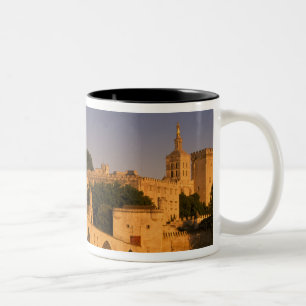Europa, Frankrike, Provence, Avignon. Palais des 2 Två-Tonad Mugg