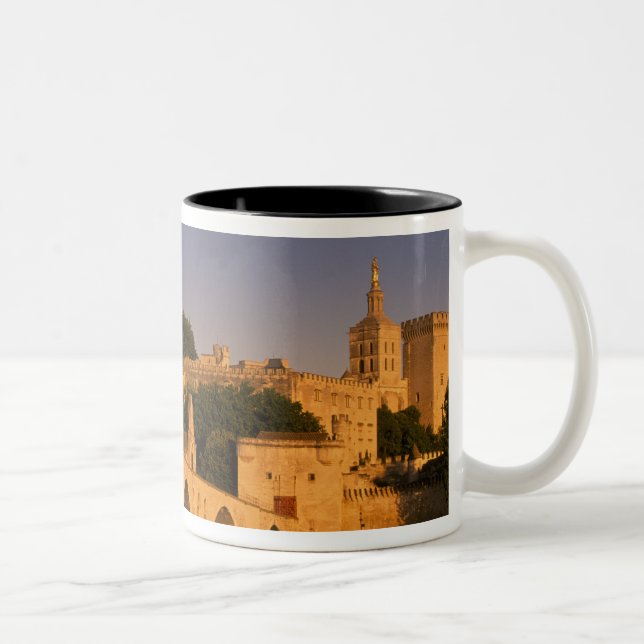 Europa, Frankrike, Provence, Avignon. Palais des 2 Två-Tonad Mugg (Höger)