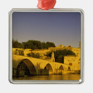 Europa, Frankrike, Provence, Avignon. Pont St, 2 Julgransprydnad Metall