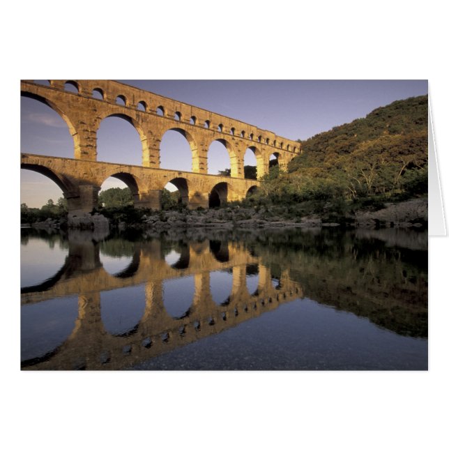 Europa, Frankrike, Provence, Gard, Pont du Gard Hälsningskort (Framsidan Horizontal)