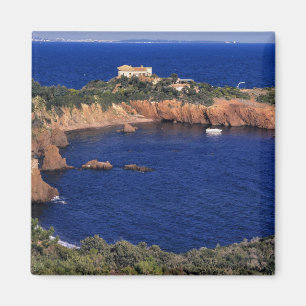 Europa, Frankrike, Theoule-sur-Mer. En taktegeltäc Magnet