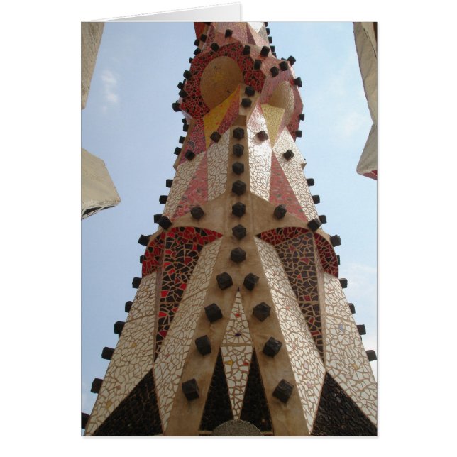 Europa Gaudi Byggnad Hälsningskort (Framsidan)