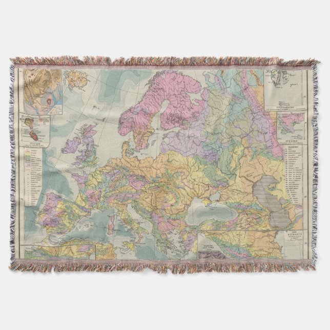 Europa - Geologic karta av Europa Mysfilt (Framsidan)