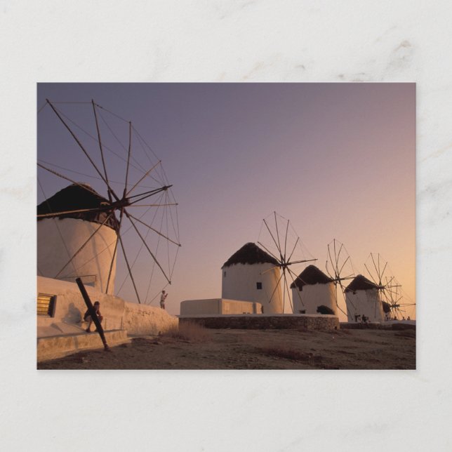 Europa, Grekland, Kykladerna, Mykonos, Vykort (Framsida)