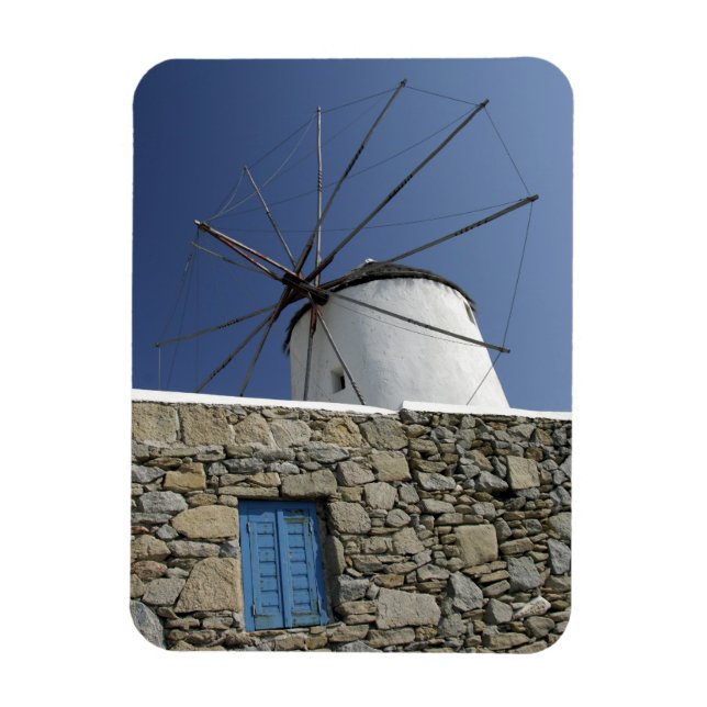 Europa, Grekland, Mykonos. 2 Magnet (Vertikal)