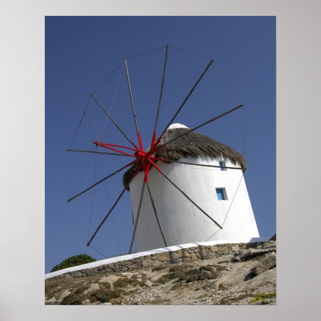 Europa, Grekland, Mykonos. 3 Poster (Framsidan)