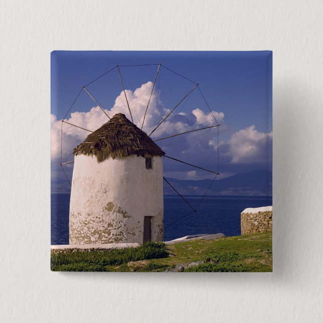 Europa, Grekland, Mykonos. En slående vit Knapp (Framsida)