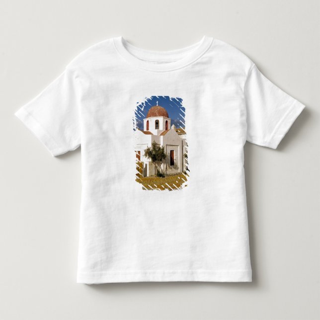 Europa, Grekland, Mykonos. Fiskenät torkade på T-shirt (Framsida)