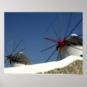 Europa, Grekland, Mykonos. Poster