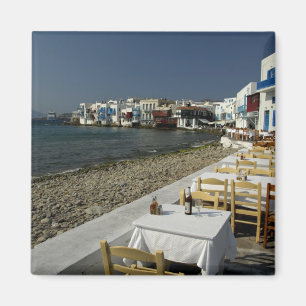 Europa, Grekland, Mykonos. Utsikter över havet Magnet