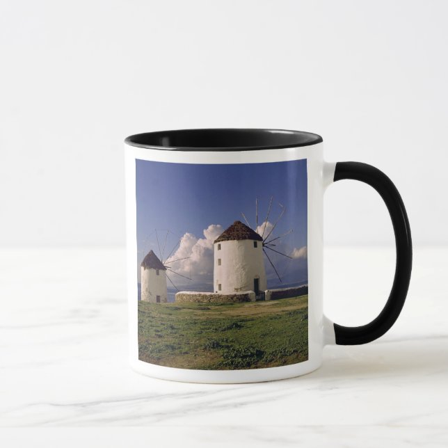 Europa, Grekland, Mykonos. Vitkalkad Mugg (Höger)