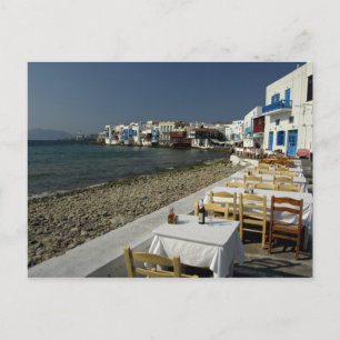 Europa, Grekland, Mykonos. Vyer av havet Vykort