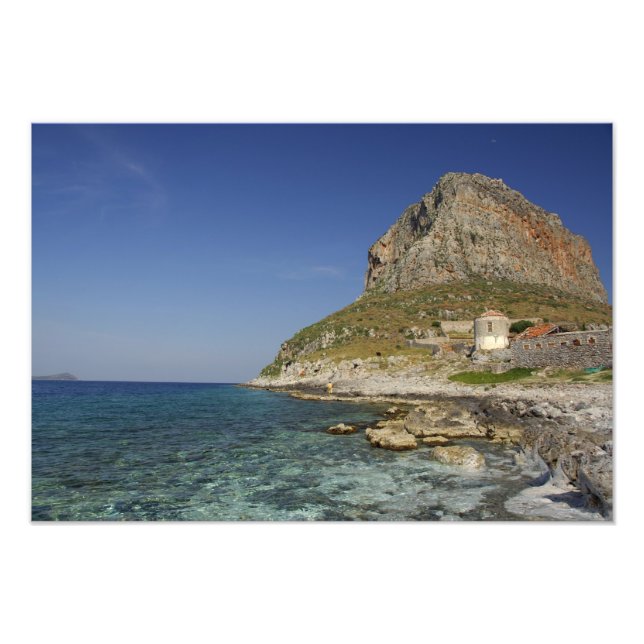Europa, Grekland, Peloponnesos, Monemvasia. De Fototryck (Framsidan)
