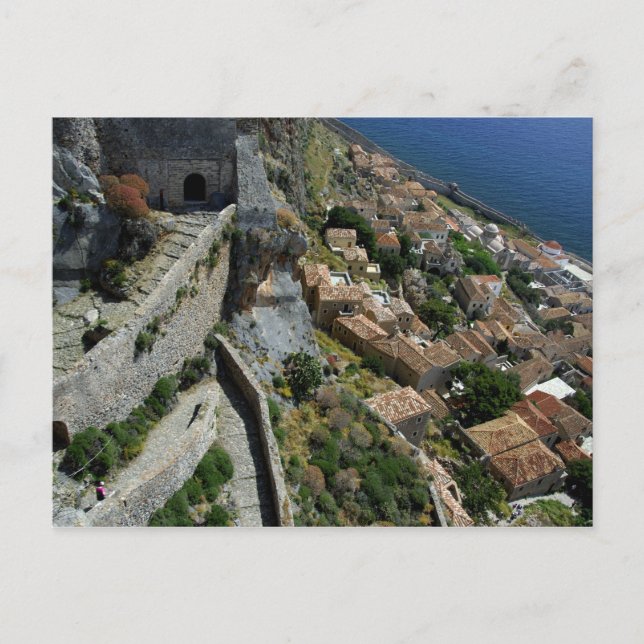 Europa, Grekland, Peloponnesos, Monemvasia Vykort (Framsida)