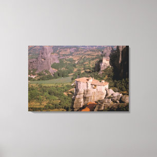 Europa, Grekland, Thessalien, Meteora, Kastraki. Canvastryck
