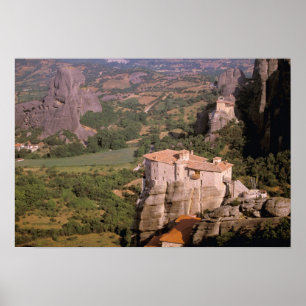 Europa, Grekland, Thessalien, Meteora, Kastraki. Poster