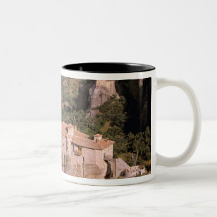 Europa, Grekland, Thessalien, Meteora, Kastraki. Två-Tonad Mugg