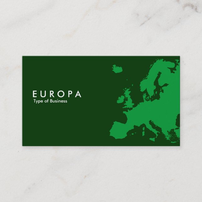 EUROPA-Grönten - Mörk grönt Visitkort (Framsida)