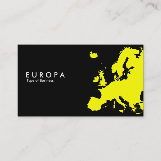 EUROPA-Gulten - svart Visitkort (Framsida)