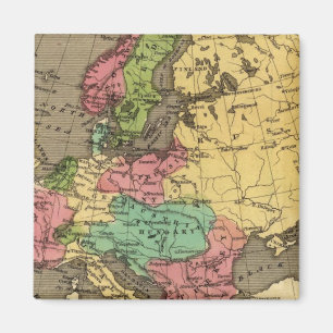 Europa Hand Färgad Atlas Karta Magnet