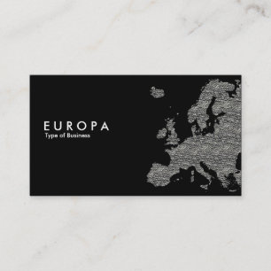 EUROPA hårdnar - svart Visitkort