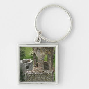 Europa, Irland, Blarney slott. DENNA BILD Fyrkantig Silverfärgad Nyckelring