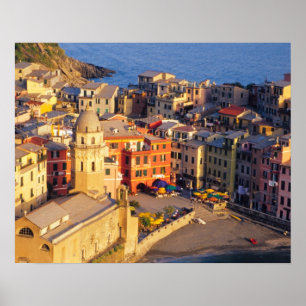 Europa, Italien, Cinque Terre. Byn Vernazza Poster