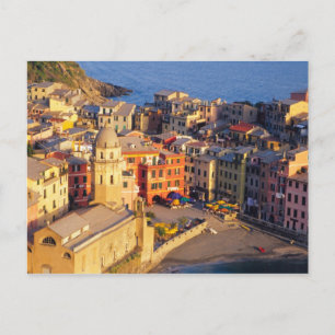 Europa, Italien, Cinque Terre. Byn Vernazza Vykort