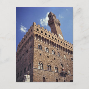 Europa, Italien, Florens. Medieval Plazzo Vykort