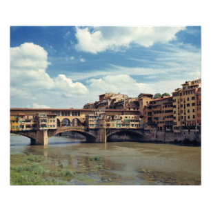 Europa, Italien, Florens. Ponte Vecchio Fototryck